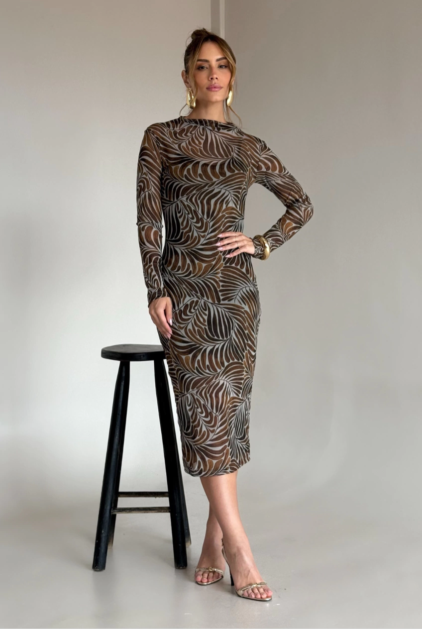 VESTIDO TULE ESTAMPADO