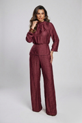 CONJUNTO BLUSA E CALÇA JACQUARD
